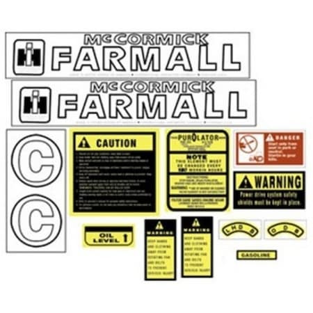 Aftermarket Hood Decal Set Fits CaseIH Fits International Tractor Model C FA603SA